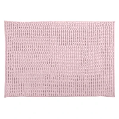 Abbildung von MSV Badteppich Badvorleger Duschvorleger Chenille Hochflor Badematte 40x60 cm Pastellrosa