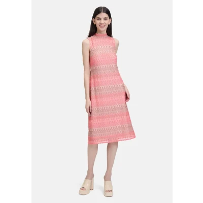 Abbildung von Cartoon MIT Stehkragen Freizeitkleid, Damen, Größe: 34, Rosa taupe