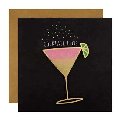 Abbildung von Hallmark Karte für jeden Anlass modernes Cocktailglas Design mit 3D Effekt
