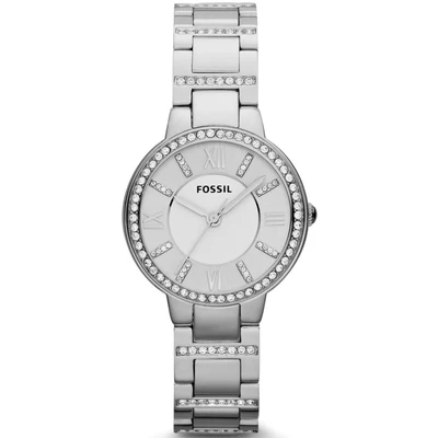 Abbildung von Fossil Virginia Uhr silvercoloured, Damen, Größe: One Size, Silver coloured