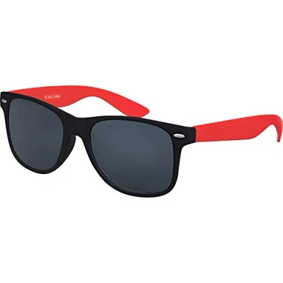 Abbildung von Balinco Sonnenbrille UV400 CAT 3 CE Rubber mit Federscharnier für Damen &amp; Herren (rot/schwarz smoke)