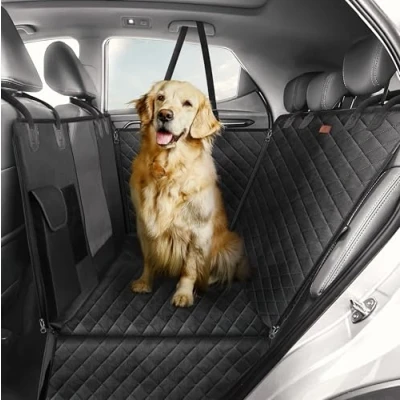 Abbildung von HELDENWERK Autoschondecke Hund Rücksitz wasserdicht &amp; Kratzfest Universal Hundedecke für Auto Rückbank inkl. Seitenschutz und Sichtfenster Hunde Autodecke, Schutz