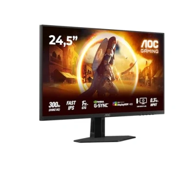 Abbildung von AOC Gaming 25G4SRE 25 Zoll Full HD Monitor, 300 Hz, 1 ms, G Sync comp., HDR400 (1920x1080, 2X HDMI 2.0, DisplayPort 1.4) schwarz rot
