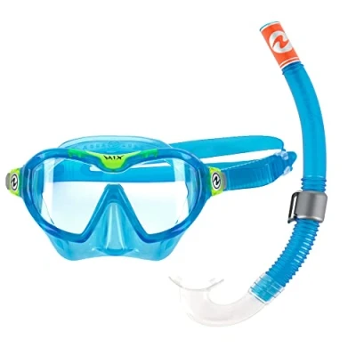 Abbildung von AQUALUNG Combo Mix , Tauchmaske + Schnorchel für Tauchen, Wassersport und Schnorcheln Kinder ab 4 Jahren mit UV Schutz, Silikondichtung beschlag leckagefreien Gläsern Jungen &amp; Mädchen