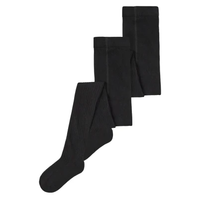 Abbildung von Name it Nknpantyhose 2 PACK Unisex Strumpfhose für Kinder, Größe: 134/140, Black