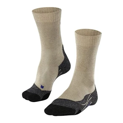 Abbildung von FALKE Herren Wandersocken TK2 Explore Cool M SO Lyocell Funktionsmaterial antiblasen dick 1 Paar, Beige (Nature Melange 4100), 39 41