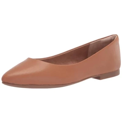 Abbildung von Amazon Essentials Damen Ballerinas mit spitzem Zehenbereich, Kamelbraun, 42 EU