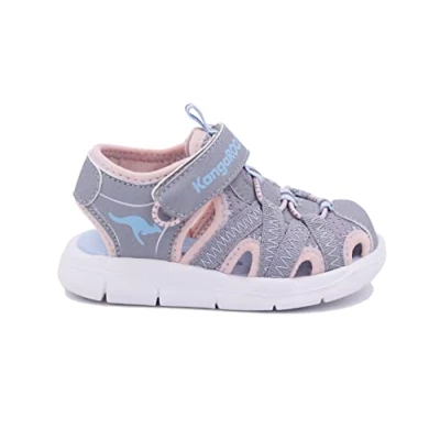 Abbildung von KangaROOS Jungen Mädchen K Lil Ev Sandale, Ultimate Grey Frost Pink, 27 EU