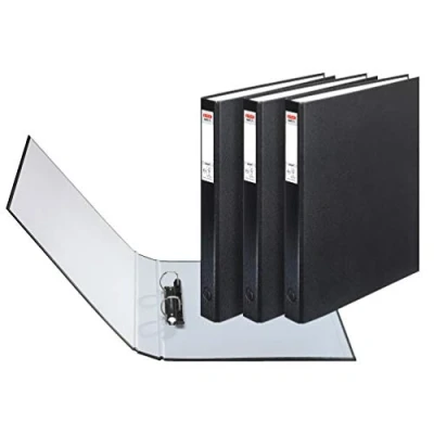 Abbildung von Herlitz 1913821 Ringbuch A4 PP 2 Bügel , 24 mm, 3er Pack, Farbe schwarz
