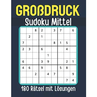 Abbildung von Großdruck Sudoku Mittel: 180 Mittelschweren Rätsel inkl. Lösungen kleine Geschenke für opa oma zu weihnachten Geburtstag Rätselbuch Erwachsene &amp; Senioren
