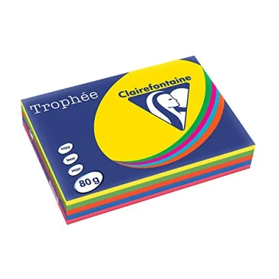 Abbildung von Clairefontaine Trophee Papier sortiert Intensiv/1704C 80 g/qm Inh.5x 100