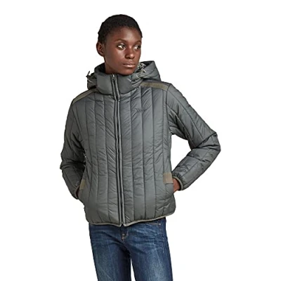 Abbildung von G STAR RAW Damen Meefic Vertical Quilted Jacke, Grau (graphite D20114 B958 996), S