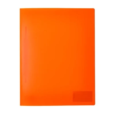 Abbildung von HERMA 19637 Schnellhefter A4 Transluzent Neon Orange, Sichthefter aus Kunststoff mit Beschriftungsetikett, Einstecktasche &amp; Metallheftzunge, stabiler Plastik für Schule Büro
