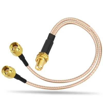 Abbildung von BINGFU SMA Splitter Kabel Buchse auf Dual Stecker V förmiges Verlängerungskabel 15 cm für 4G LTE Heimtelefon Router Gateway Modem MiFi Mobile Hotspot Mobilfunk