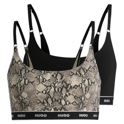 Abbildung von HUGO TWIN Design 2 PACK Bustier, Damen, Größe: Medium, Open brown