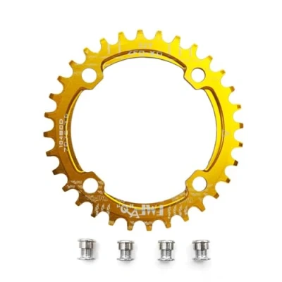 Abbildung von UPANBIKE Bike Schmal Breit Kettenblatt 104 BCD Runde Form Single Kettenblätter 36T(Gold)