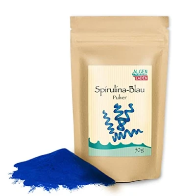 Abbildung von ALGENLADEN Spirulina Blau 50g Phycocyanin natürlicher blauer Farbstoff Rohkost Vegan