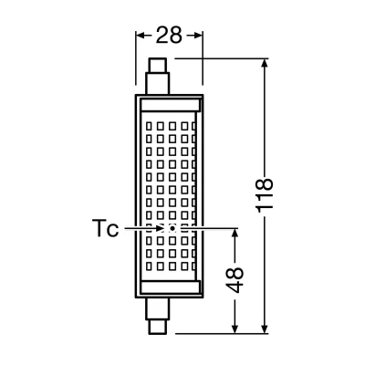 Abbildung von Osram Led lampe star line r7s (150) 118mm 17.5w / 827 dimmbar 4058075432574