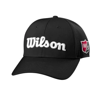 Abbildung von Wilson Kappe, W/S Performance Mesh Cap, Mit atmungsaktivem Netzmaterial, Golf Zubehör für Herren, Schwarz