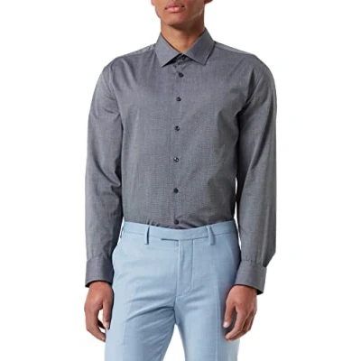 Abbildung von Seidensticker Herren Business Hemd Slim Fit Bügelfrei Kent Kragen Langarm 100% Baumwolle
