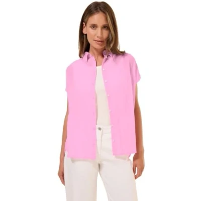 Abbildung von Cecil IN UNI Hemdbluse, Damen, Größe: XXL, Rosa