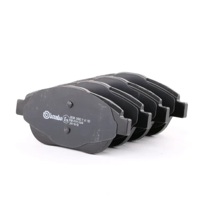 Abbildung von BREMBO P 61 103 Bremsbelagsatz exkl. Verschleißwarnkontakt mit Bremssattelschrauben Zubehör CITROËN: C3 II, Picasso, OPEL: Crossland X