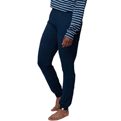 Abbildung von loud + proud JAMA Nachtwäsche Hose, Damen, Größe: 38, Ultramarinblau