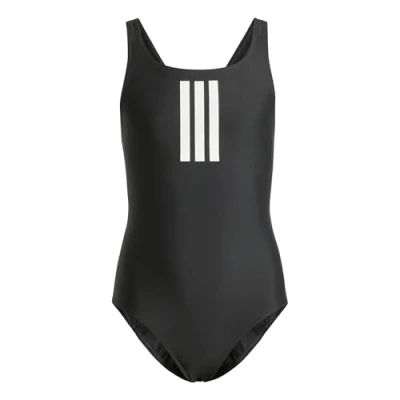 Abbildung von adidas Mädchen 3 Stripes Swimsuit Kids Badeanzug, Black/White,