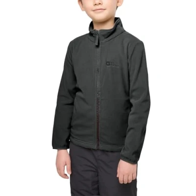 Abbildung von Jack Wolfskin Taunus Fleecejacke für Kinder, Größe: 128, Granite black