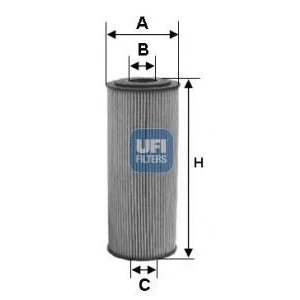 Abbildung von UFI 25.099.00 Ölfilter Filtereinsatz MERCEDES BENZ: T2/L Box Body / Estate, Platform/Chassis, MK