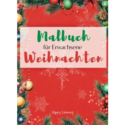 Abbildung von Malbuch für Erwachsene:: Weihnachten Ausmalbuch mit 30 festlichen Motiven Ausmalen mehr Besinnlichkeit, Freude und Weihnachtsstimmung Geschenkidee Weihnachts Fans HappyColoring