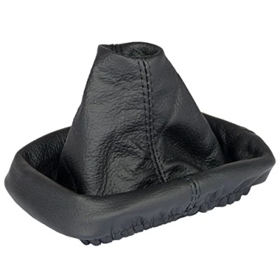 Abbildung von L &amp; P Car Design L&amp;P A0037 Schaltsack Schaltmanschette kompatibel mit VW Polo 9N 100% Echtleder Leder Schwarz