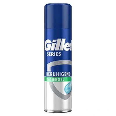 Abbildung von Gillette Series Bartpflege beruhigendes Rasiergel Männer (200 ml), mit Aloe Vera, Geschenk für