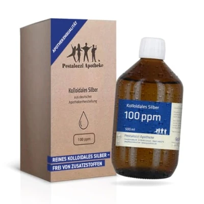 Abbildung von kolloidales Silber 100ppm aus Apotheken Herstellung (500 ml) 100% natürliches, Silberwasser, ohne chemische Zusatzstoffe