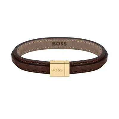 Abbildung von HUGO Armband, Herren, Größe: One Size, Braun