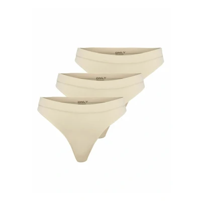 Abbildung von ONLY T String »ONLVICKY RIB S LESS THONG 3 PK NOOS«, (Packung, St.)