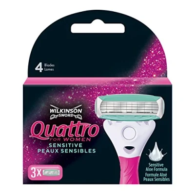 Abbildung von Wilkinson Sword Quattro for Women Sensitive Rasierklingen Klingen, für Damenrasierer, 3 St