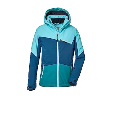 Abbildung von killtec Mädchen Skijacke/Funktionsjacke mit abnehmbarer Kapuze und Schneefang, wasserdicht KSW 182 GRLS SKI JCKT, helltürkis, 116, 39904 000