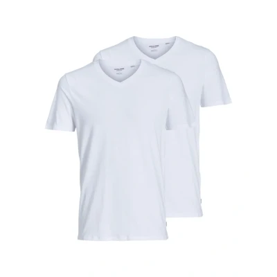 Abbildung von Jack &amp; Jones Jacbasic CREW NECK TEE 2 PACK Unterhemd/shirt, Herren, Größe: Small, White