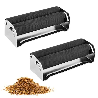 Abbildung von Set: 2 Stück Manuelle Zigarettendrehmaschine, Zigarettenroller 70mm, metal Drehmaschine mit Bedienungsanleitung + gratis Glück Aufkleber
