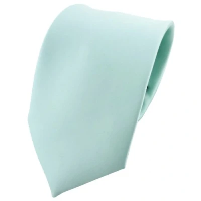 Abbildung von TigerTie Herren Krawatte Klassische 8 cm Satin in helles mint grün einfarbigem Design, ideal für Geschäftstermine, festliche Anlässe und die Freizeit