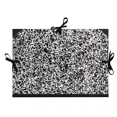 Abbildung von Clairefontaine 31102C Zeichenmappe Annonay, mit Bändern ohne Innenklappen, Rücken 30 mm, DIN A4, Innenmaße: 24 x 32 cm, Außenmaße: 26 33 weiss marmoriert 1 Stück