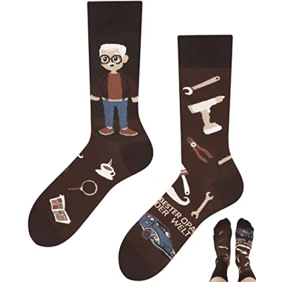 Abbildung von TODO Colours Socken Lustig Herren und Damen Coole, Bunte mit Motiv für Selbst Geschenk (43 46, Bester Opa)