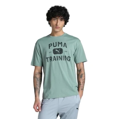 Abbildung von Puma Graphics Train LOGO Relaxed TEE Sport Tshirt, Herren, Größe: XXL, Green moon