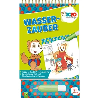 Abbildung von Bobo Siebenschläfer Wasserzauber: Einfach mit Wasser malen!: Mal und Rätselbuch Wassertankstift für Kinder ab 4 Jahren