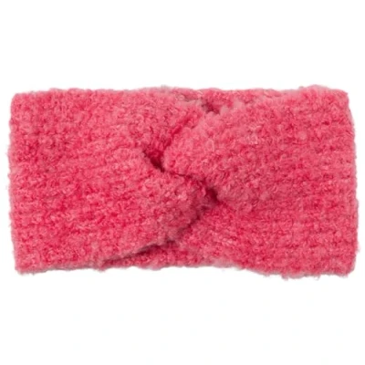 Abbildung von styleBREAKER Damen Strick Stirnband mit Rippstrickmuster und Twist Knoten, warmes Winter Haarband Boucle Optik, Headband 04026063, Farbe:Rosa