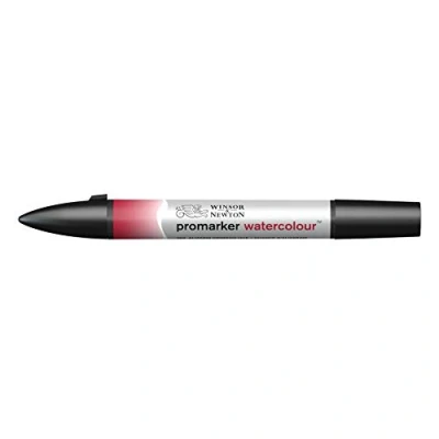 Abbildung von Winsor &amp; Newton 0201003 Aquarellmarker 2 Spitzen, Pinsel und feiner Spitze, lichtecht, hochpigmentierte Aquarellfarben für Kalligrafie, Zeichnungen Alizarin karmesin Farbton