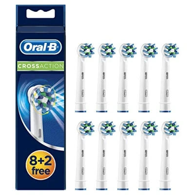 Abbildung von Braun Oral B Crossaction 8er+2 Aufsteckbürsten/Aufsätze, Modell 2014