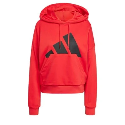 Abbildung von adidas Damen Essentials Big Logo French Terry Loose Hoodie, Pure Ruby/Black, S