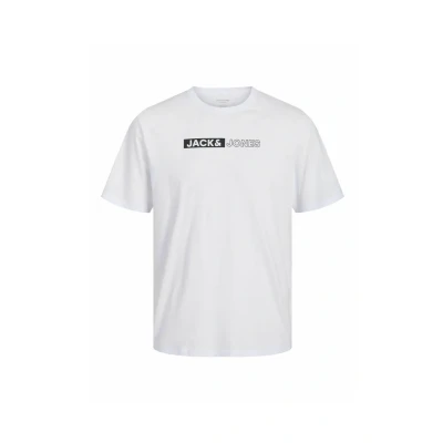 Abbildung von Jack &amp; Jones Jjecorp LOGO TEE PLAY O NECK Tshirt print, Herren, Größe: Small, White